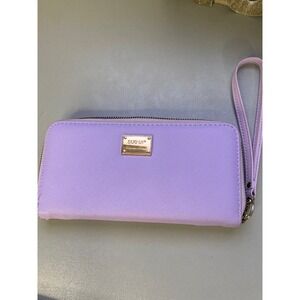 SUO UI Purple Fashion Leather Wristlet Wallet Organizer